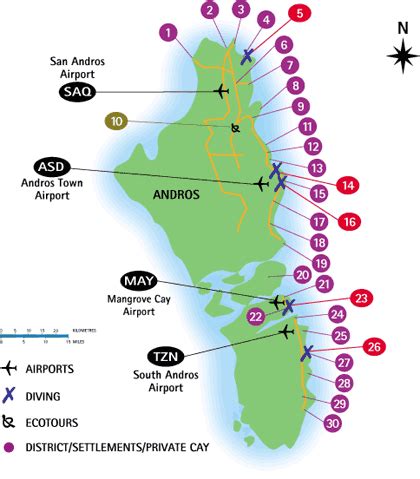 Andros Island Bahamas Map - Bahamas Vacation Travel Guide