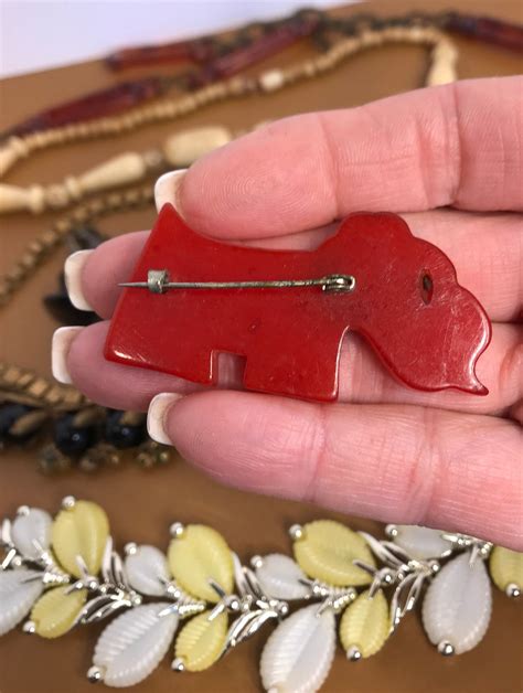 Vintage Bakelite Early Plastic Jewelry Large Deco Pendant | Etsy