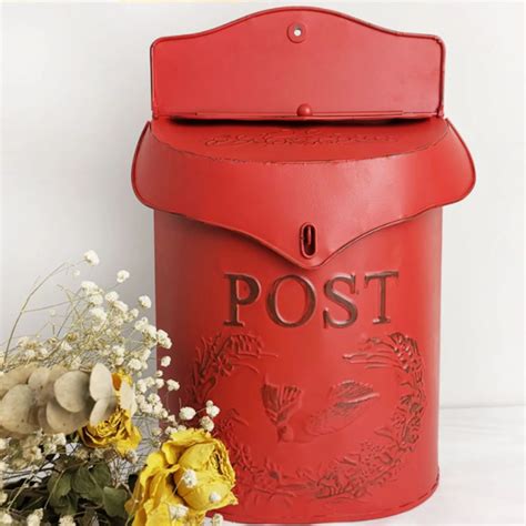 European Retro Style Old Sealed Opinion Newspaper Letter Box Metal Wall ...