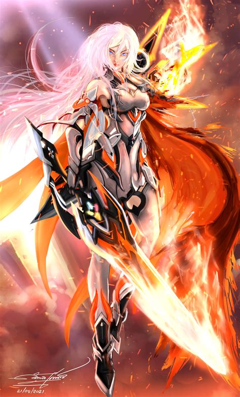 ArtStation - kiana herrscher of flame