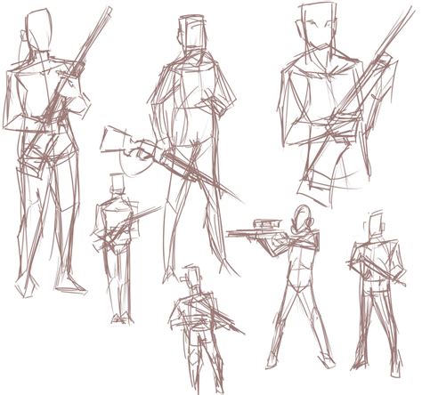 Rifle Holding Pose Study by cyberanimealien on DeviantArt