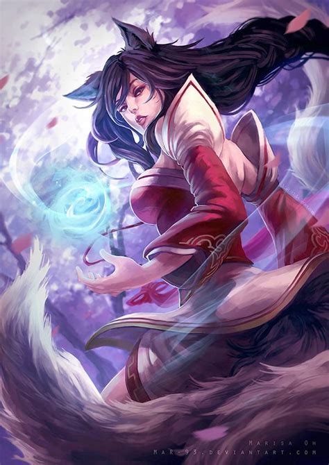 s2ahri: “ LoL: Ahri by MaR-93 ” | Tegning