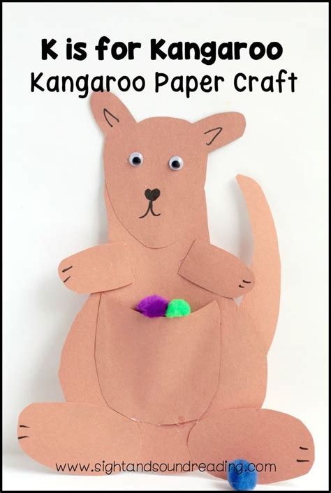 Letter K Craft: Kangaroo Paper Craft | Mrs. Karle's Sight and Sound ...