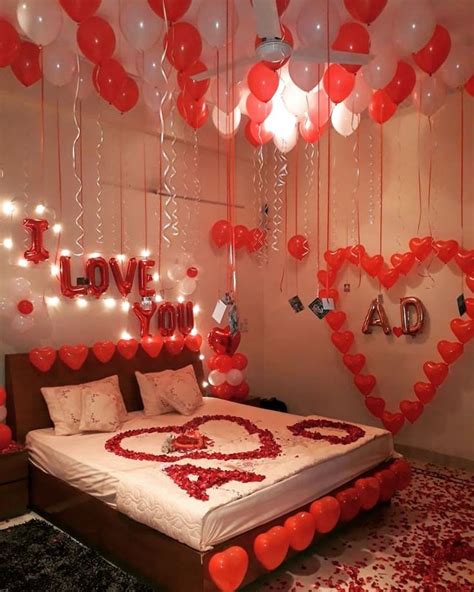 Book Romantic First Night Bed Decoration 7eventzz.com | Romantic dinner ...