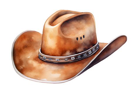 a watercolor cowboy hat on a transparent background. ai generative ...