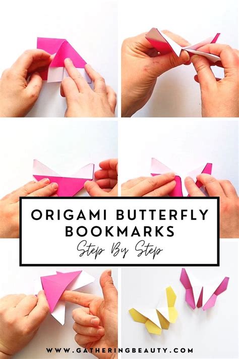 How To Make Origami Butterfly Bookmark — Gathering Beauty | Origami ...