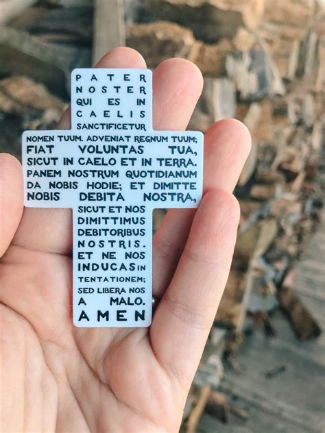 Pater Noster Latin for the Our Father prayer Sticker Decal | Etsy