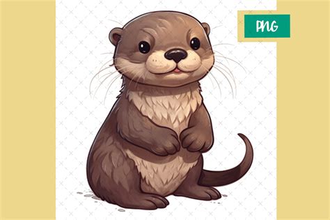 Cute Otter Clipart Graphic by Creative Kim Designs · Creative Fabrica