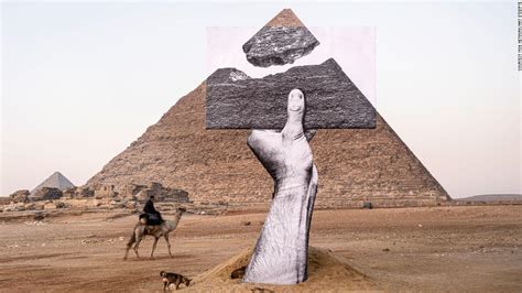 Artist JR's optical illusion blows the top off the Great Pyramid - CNN ...