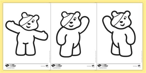 FREE! - BBC Children in Need Pudsey Colouring Pages