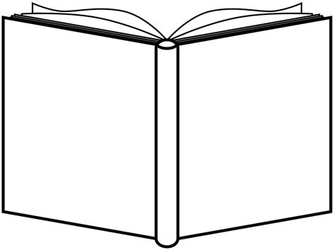 Book open outline - Openclipart