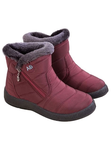 Avamo Women's Waterproof Winter Snow Boots Ladies Warm Slip On Ankle ...