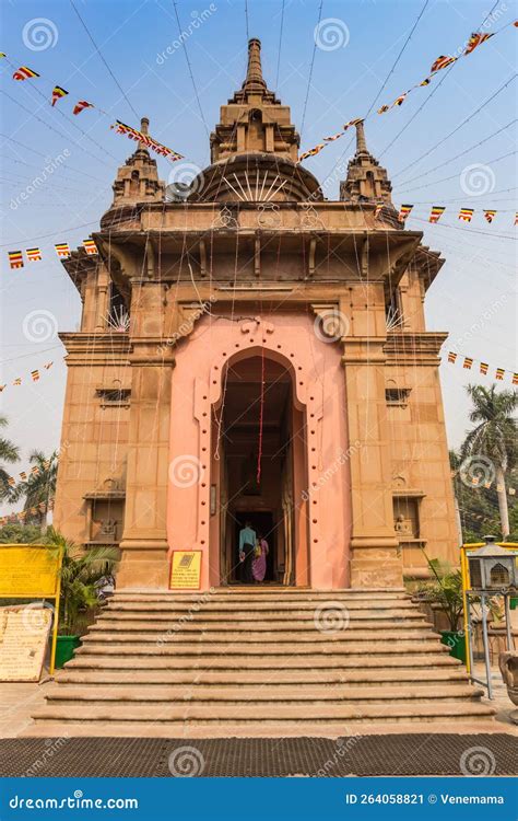 Facade of the Historic Temple in Sarnath Editorial Photo - Image of ...