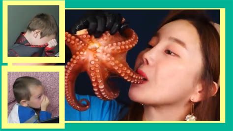 Charlie (and Jacob) Reacts: Ssoyoung Octopus Mukbang - YouTube