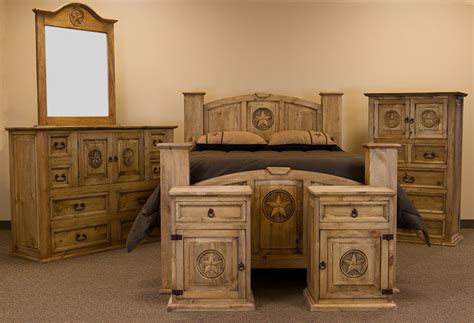 Rustic Bedroom Set - LMT | Don Carlos Nogal Rustic Bedroom Set | Dallas ...