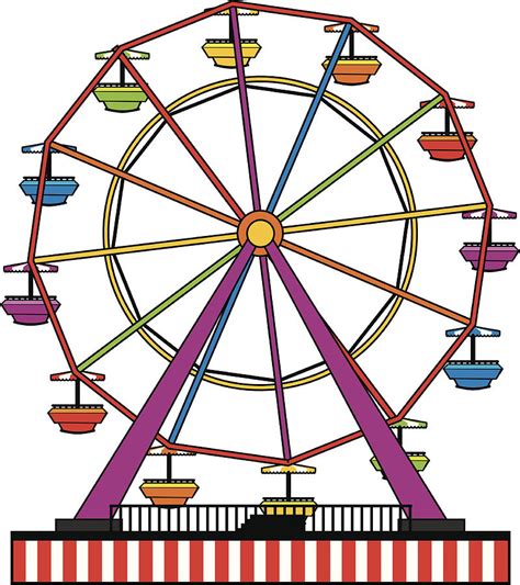 Simple Ferris Wheel Drawing at PaintingValley.com | Explore collection ...