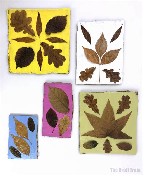 Pressed leaf art - The Craft Train