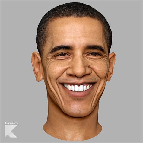 Barack Obama 3D portrait, digital sculpture - Project - Evermotion