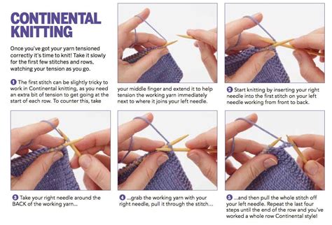 Continental knitting | Learn how to knit, Knitting for beginners, Knitting