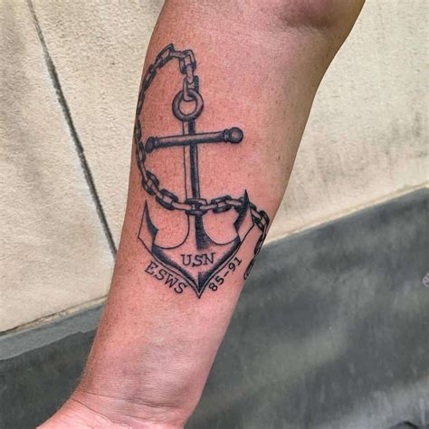 Navy Anchor Logo Tattoo