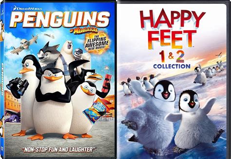 Amazon.com: Happy Feet 1 & 2 + Penguins of Madagascar the Movie ...