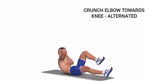 CRUNCH ELBOW TOWARDS KNEE - ALTERNATED - YouTube