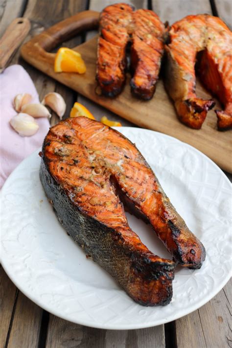 Delicious Grilled Salmon Steaks » Campfire Foodie