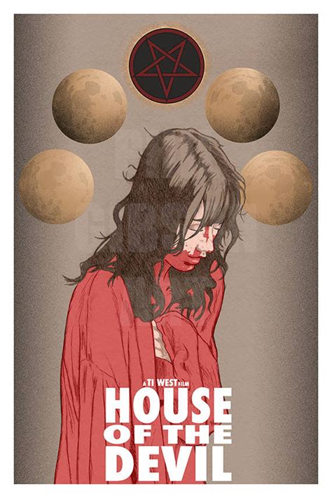 Original blood Moon House of the Devil Horror Movie Poster Art Print ...