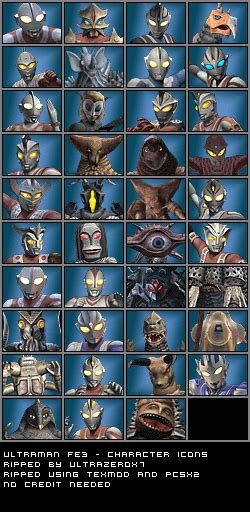 The Spriters Resource - Full Sheet View - Ultraman Fighting Evolution 3 ...