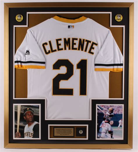 Roberto Clemente Pirates 32x36 Custom Framed Jersey with 1950's Pirates ...