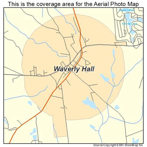 Aerial Photography Map of Waverly Hall, GA Georgia