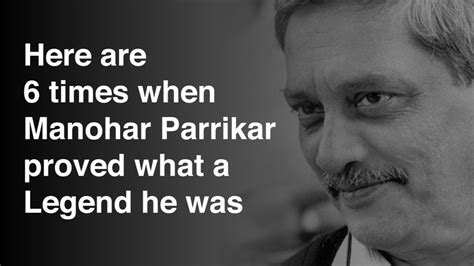 6 times when Manohar Parrikar proved what a Legend he was - YouTube