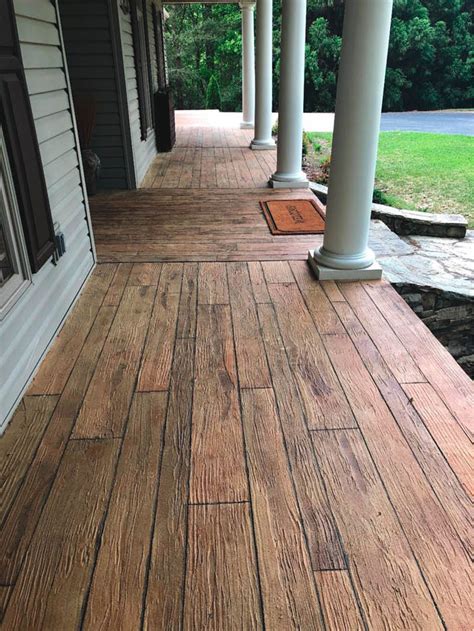 Wood Plank Stamped Concrete Steps : Second, you may want an extra vapor ...