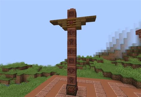 Idée de build de totem avec les nouveaux pots de Minecraft 1.20. Source ...