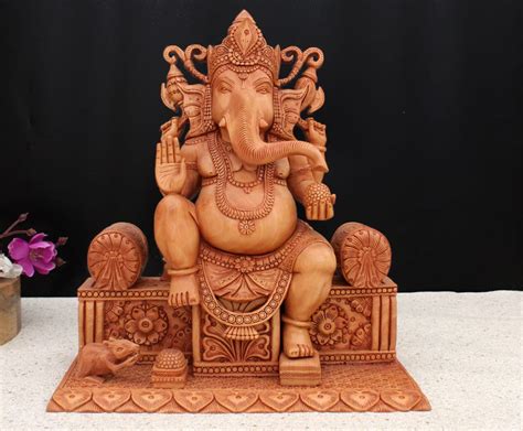 Lord Ganesha Statue Exclusive Ganesha Sitting Statue Good | Etsy