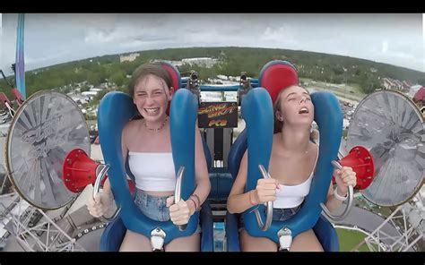 Woman Passes Out on Slingshot Ride