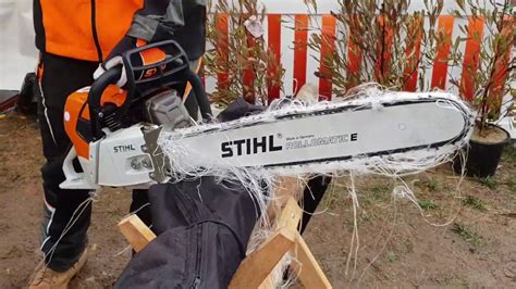 STIHL Protective Chaps Demonstration - YouTube