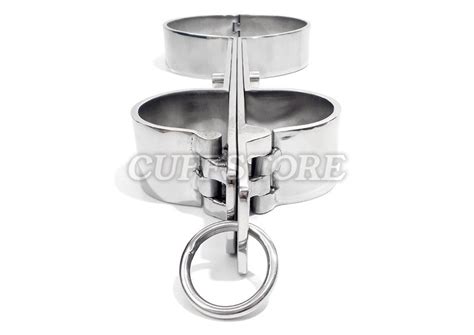 Stainless Steel Rigid Shrew's Fiddle Cangue Handcuff Neck Restraint KB ...