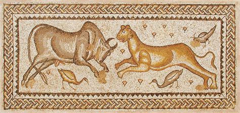 Large Roman Mosaic with Animals and Birds | Ancient roman art, Roman ...