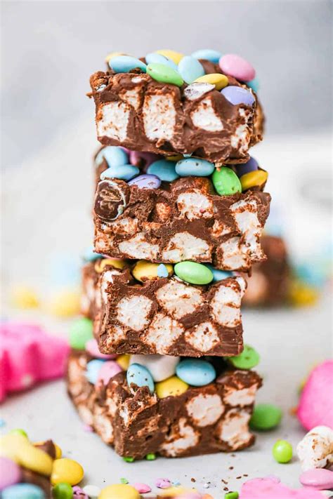 M&M Marshmallow Bars | Recipe | Easy chocolate desserts, Easy chocolate ...