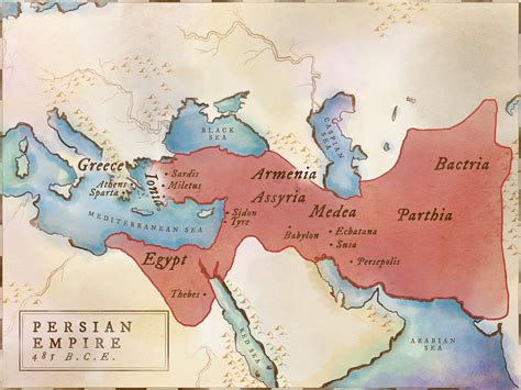 Map Of Ancient Greece And Persian Empire - Printable Online