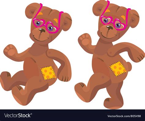 Teddy bear with sunglasses Royalty Free Vector Image