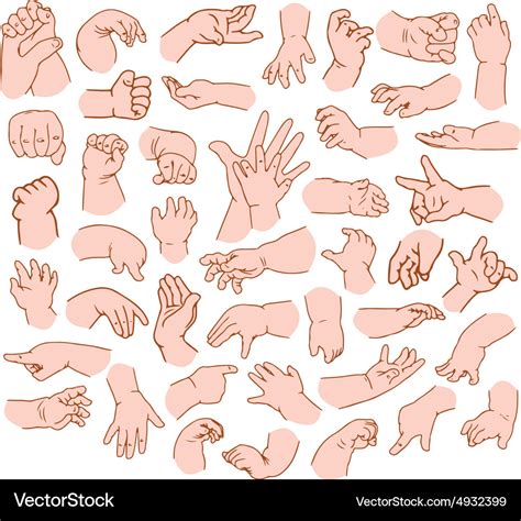 Baby hands pack Royalty Free Vector Image - VectorStock