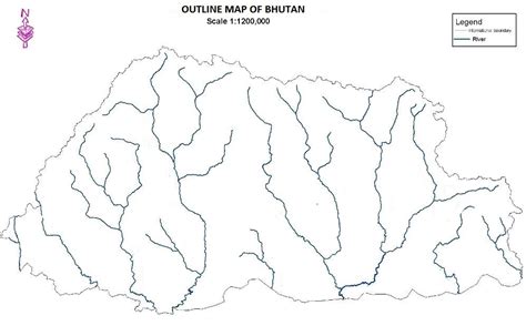 Karma Wangda (Tokorongpa): OUTLINE MAP OF BHUTAN