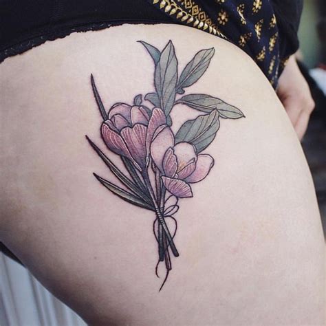 Spring Crocus by Emily Kaul at Opal Ink in Portland, OR. : tattoos ...