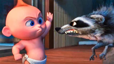 INCREDIBLES 2 - Baby Jack Jack vs Raccoon Fight Scene (2018) Movie Clip ...