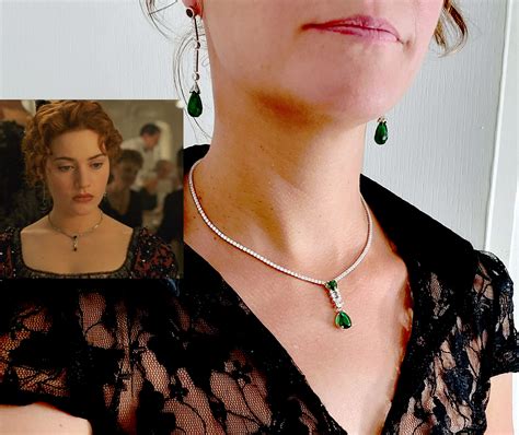 Emerald Titanic Pendant Necklace Titanic Necklace Green | Etsy