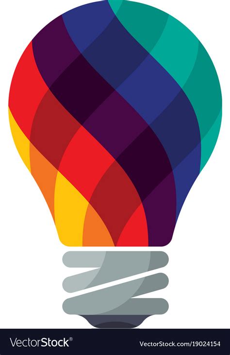 Colorful bulb icon Royalty Free Vector Image - VectorStock