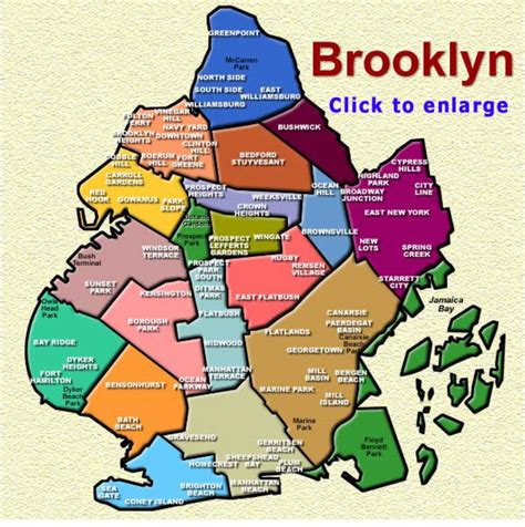 Brooklyn broken down by sections | Brooklyn map, Brooklyn neighborhoods ...