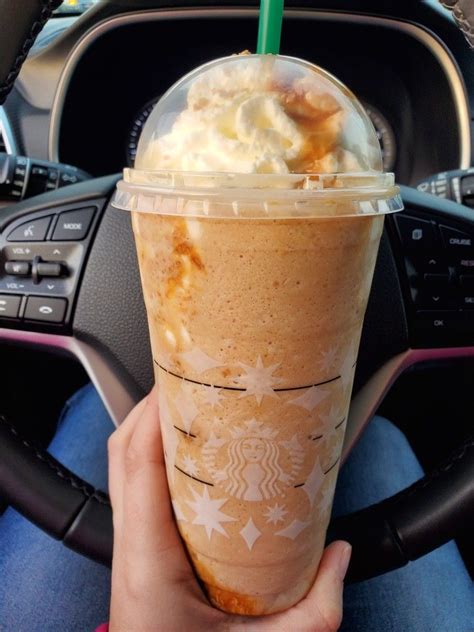 Tis' the season ... to love starbucks! Caramel ribbon crunch frap with ...